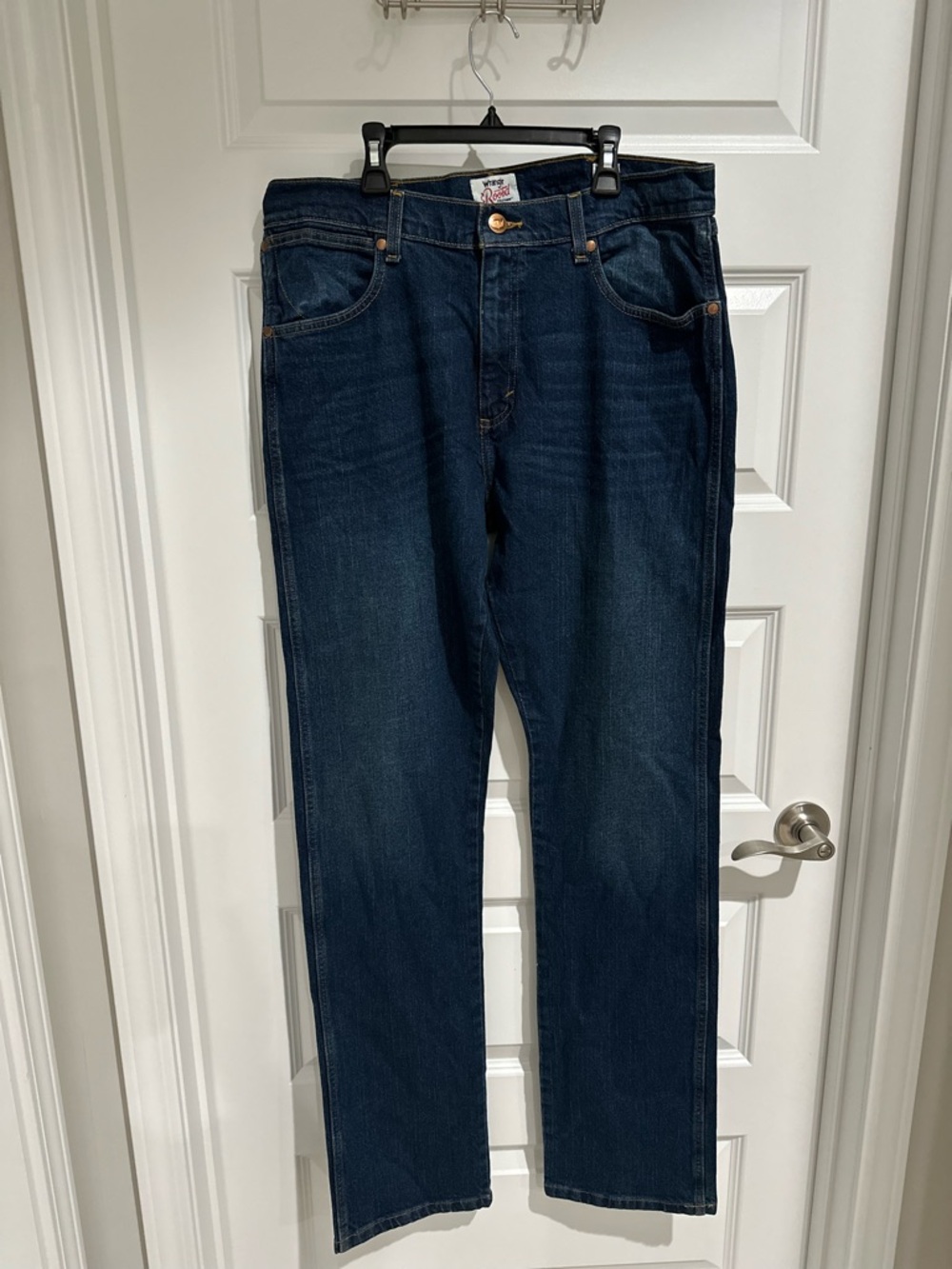 Wrangler Men's Dark Blue Straight Jeans